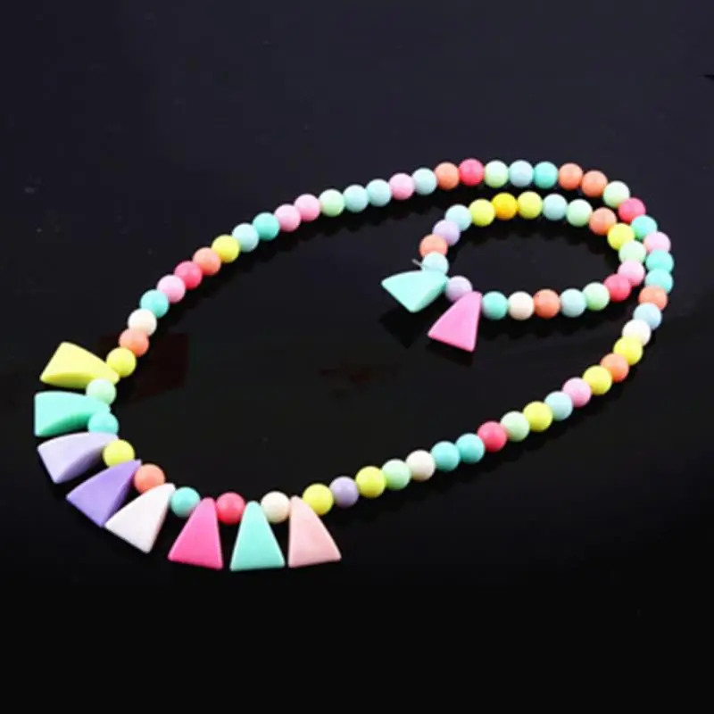 Pinksee 2 предмета детские для маленьких девочек акриловые бисером Защита от солнца