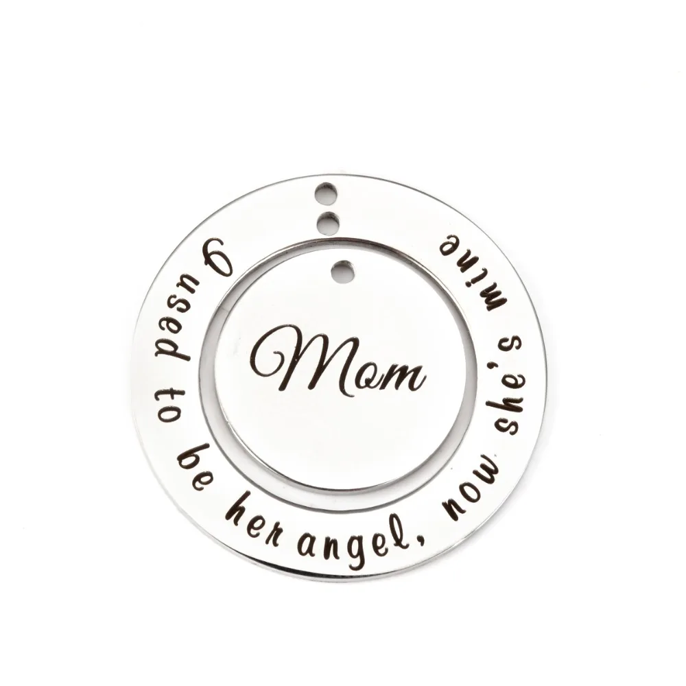 MYLONGINGCHARM специализированная Блокировка круг из нержавеющей стали брелок я был