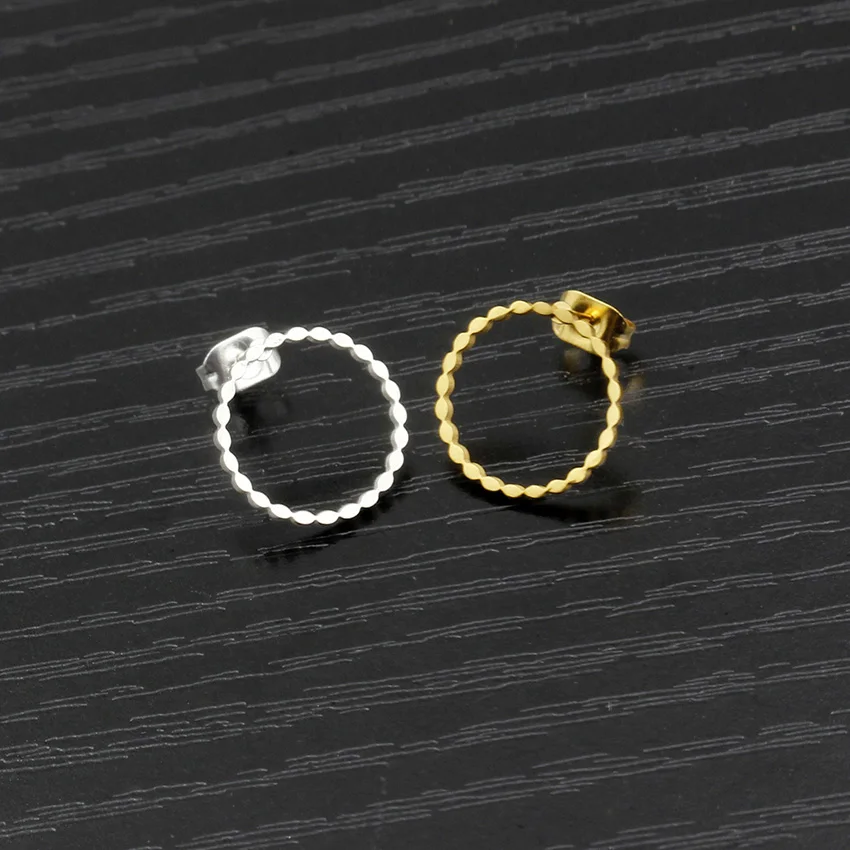 Минималистичные тонкие витые серьги-гвоздики модные ювелирные изделия серьги из