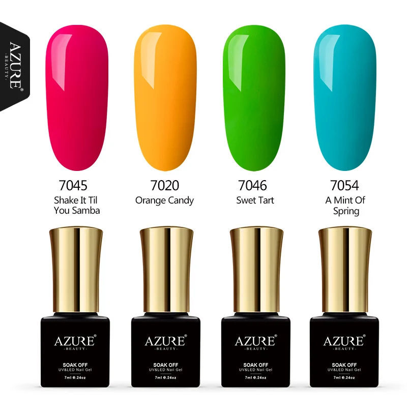 AZURE BEAUTY Гель-лак для ногтей Гель-лак UV Led Soak Off 4 шт./лот Гибридный лак комплект гель-лака Vogue лазурный гель лак-эмаль для ногтей - Цвет: 5