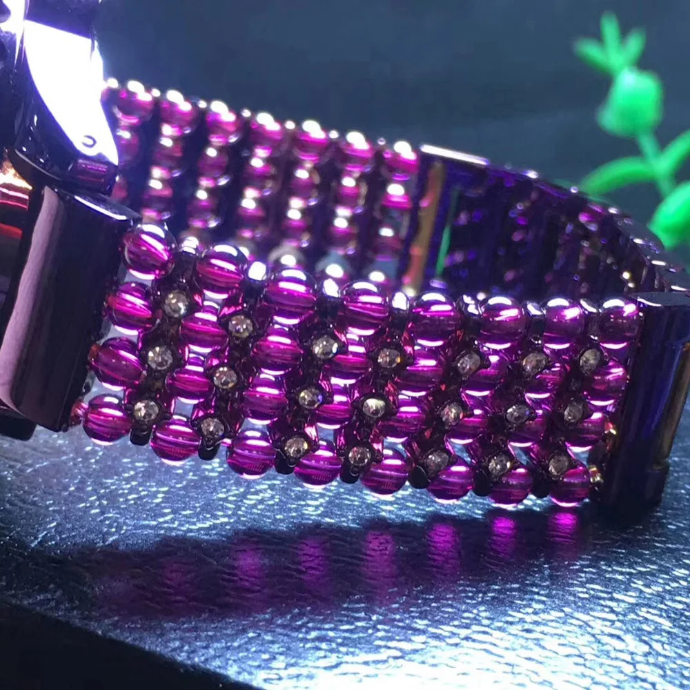 Натуральный гранат камень браслет и горный хрусталь часы DIY ювелирные изделия