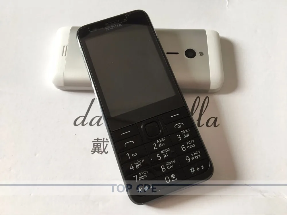 Nokia 230 разблокированный GSM 2," Dual SIM 2MP 360P одноядерный дешевый мобильный телефон Восстановленный мобильный телефон