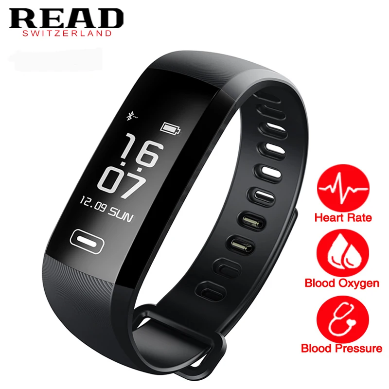 READ R5MAX смарт-Фитнес-Таймер часы браслет дисплей прогноз Погоды 50 слов кровяное