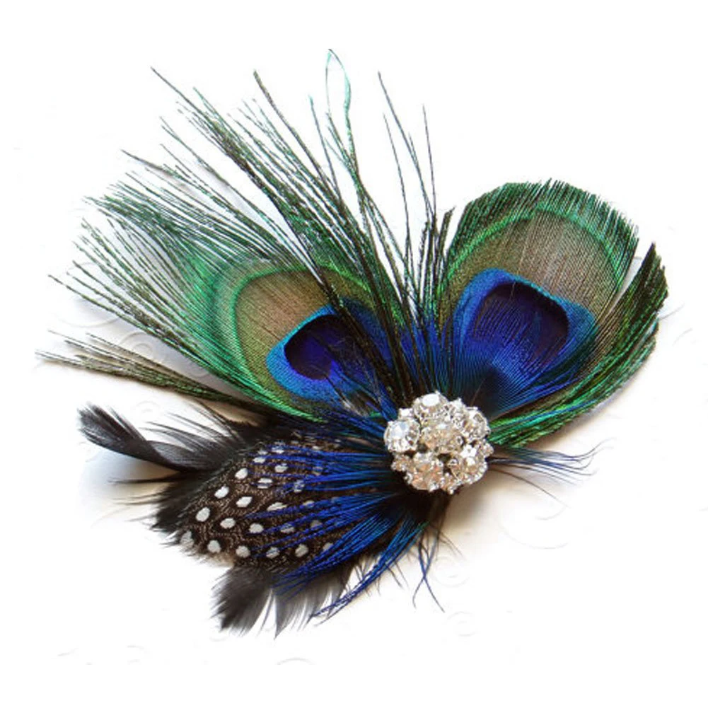 

Cute Peacock Feather Hair Clip