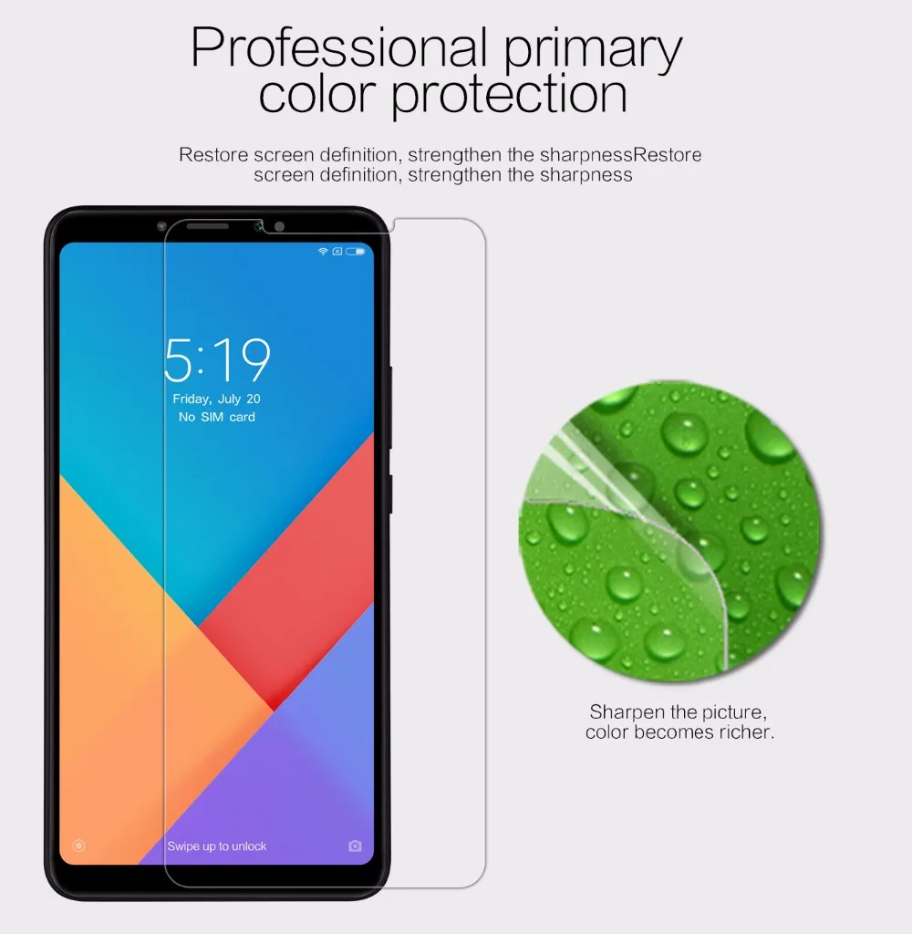 Защитная пленка NILLKIN для Xiaomi Mi Max 3 супер прозрачная защитная 2 шт. розничная