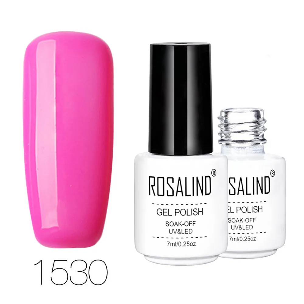 Гель лак для ногтей ROSALIND 7 мл однотонный Гибридный УФ светодиодная лампа дизайна