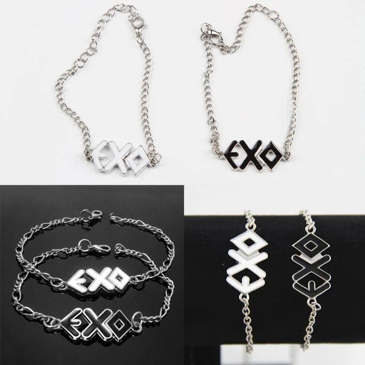Горячие продажи EXO веревка манжеты браслеты Браслеты для влюбленных 2 цвета