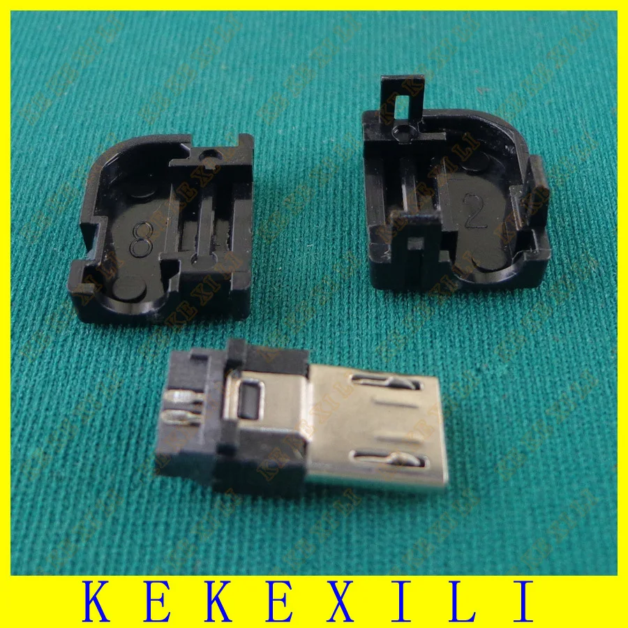 200 шт./лот Правый ангел 90 градусов Micro USB 2 0 Сварка из трех частей переходник гнездо