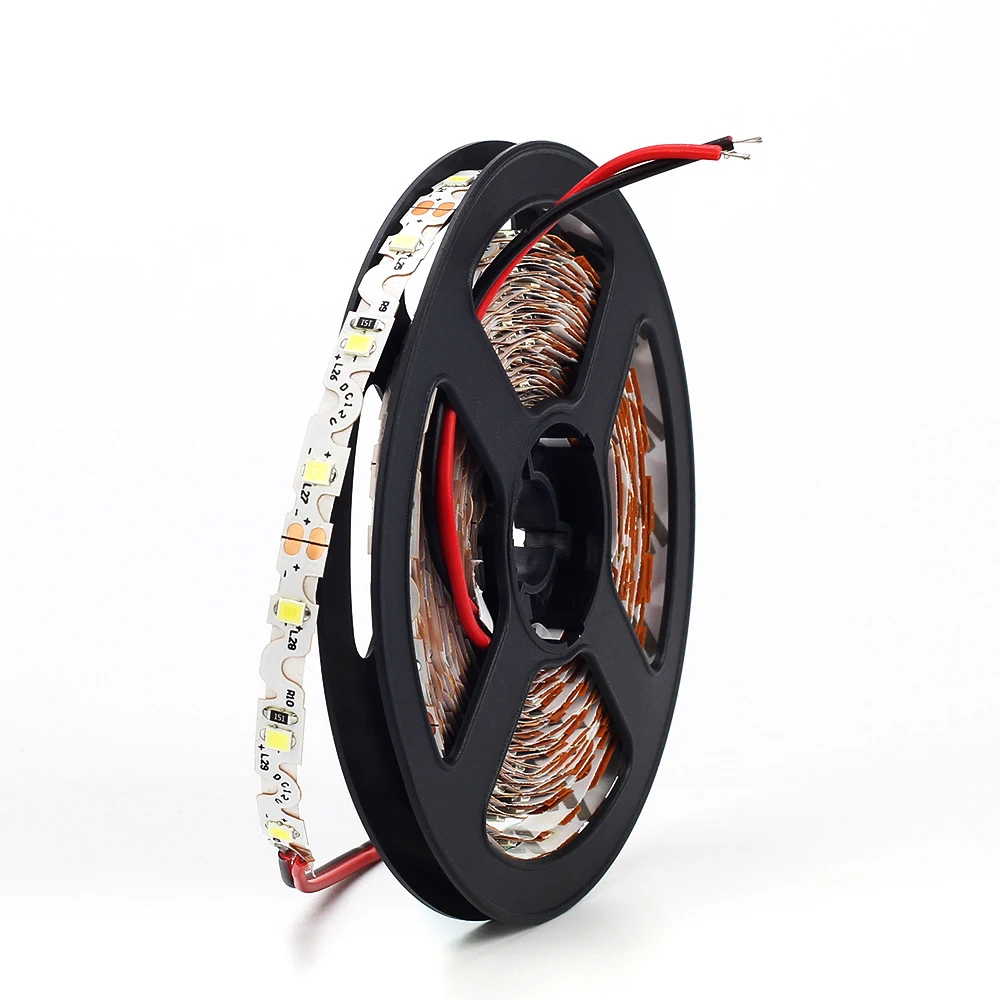 

DC12V S Shape LED Strip 2835 SMD 60LED/m 5m/Lot 5mm narrow width Free Angle Bending Flexible strip Light