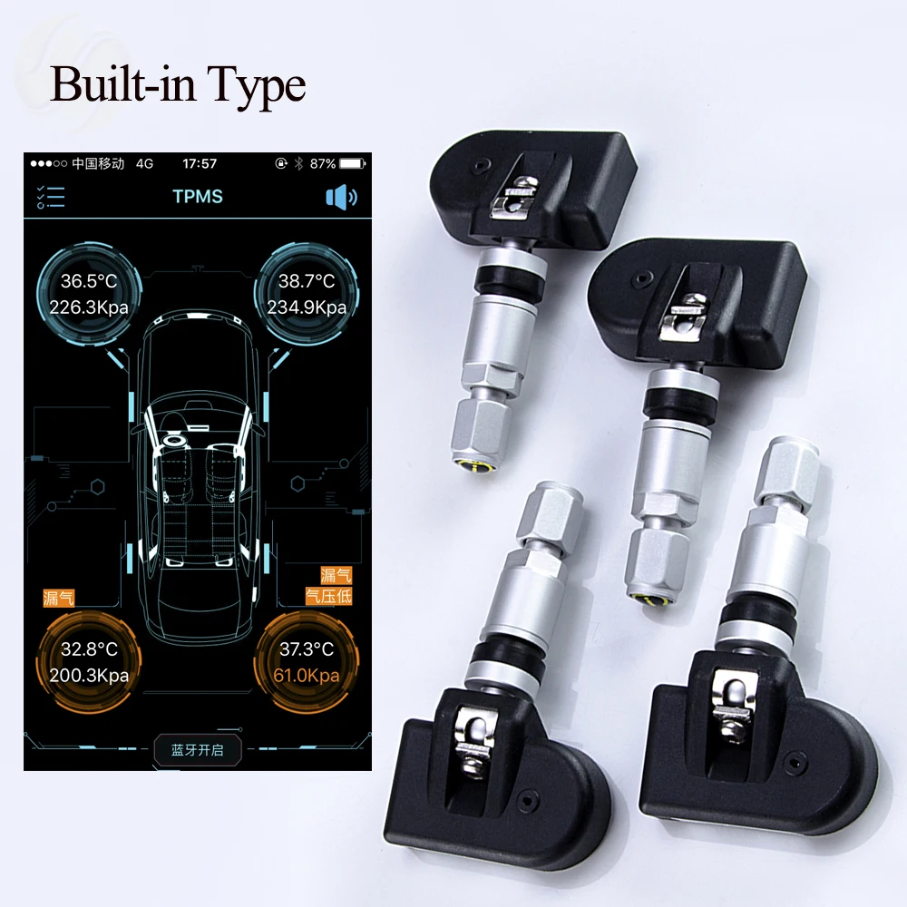 SINOVCLE автомобильный Tpms система контроля давления в шинах Bluetooth телефон приложение