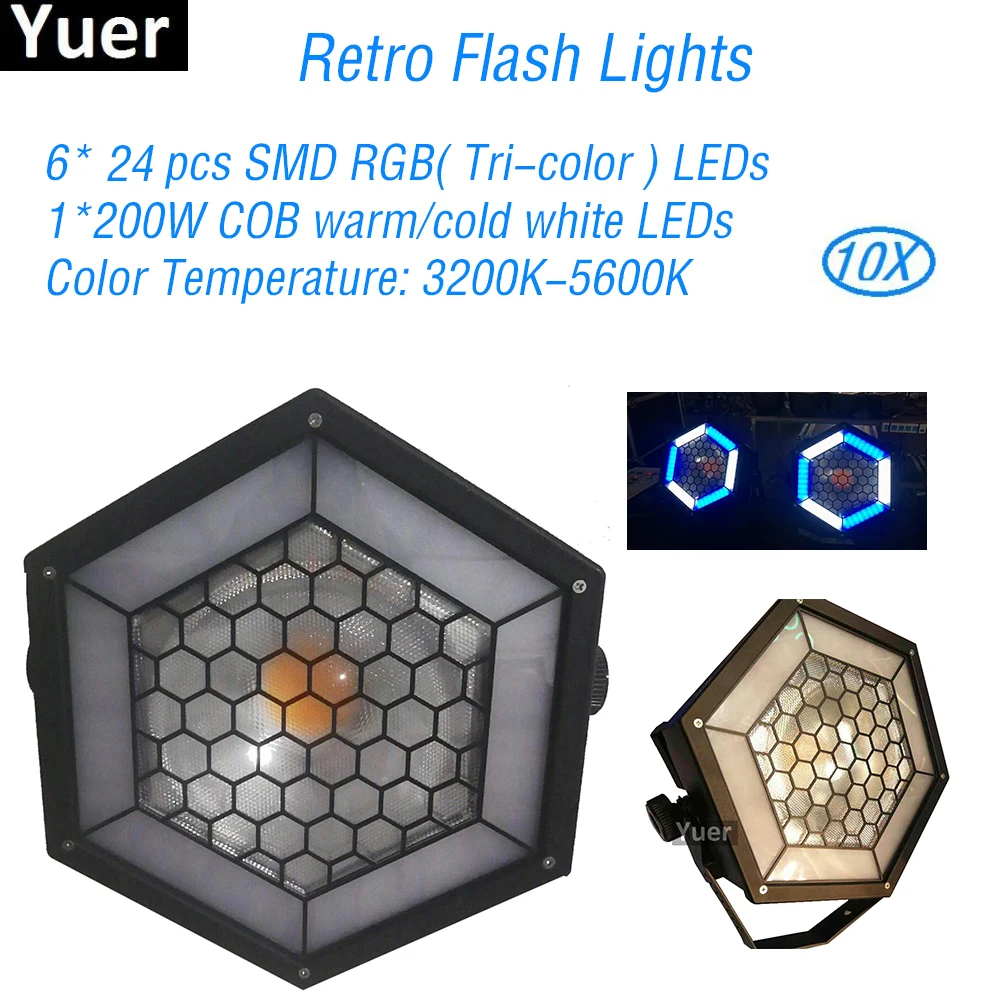 10 шт./лот 6*24 шт. SMD RGB светодиоды с COB теплым/холодным белым светодиодным ретро