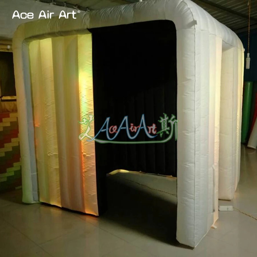 Производитель специальный черный надувные photo booth свадебные вечерние стенд