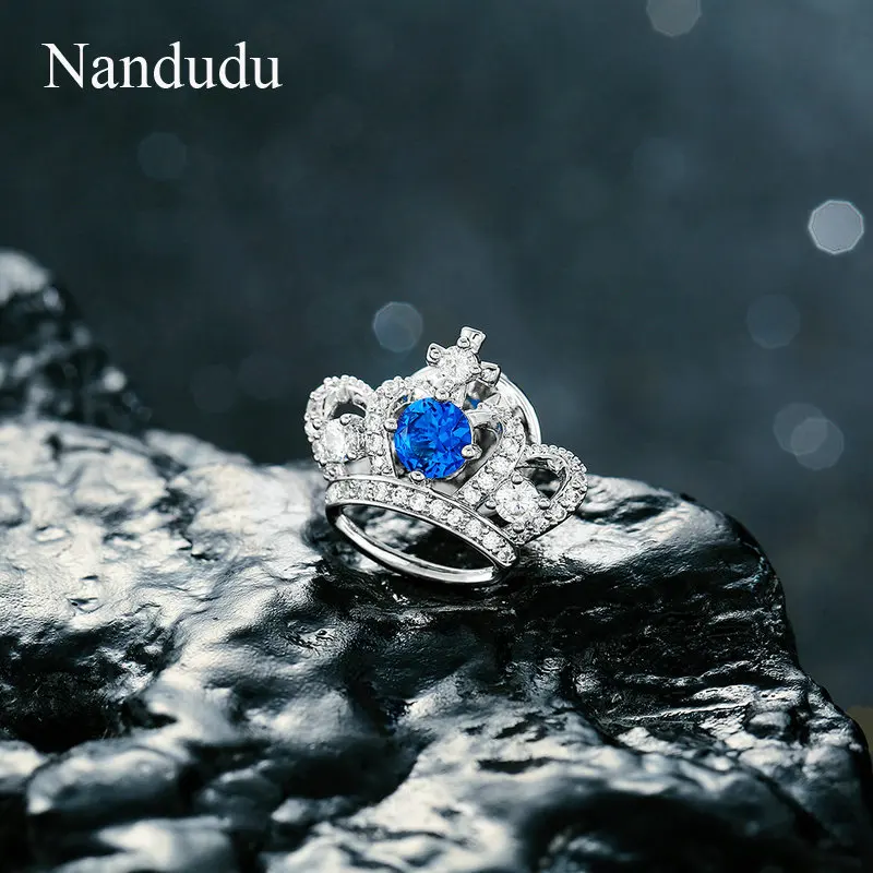 Nandudu Новый Синий CZ Брошь Pin для Для женщин ювелирные изделия ткань воротник
