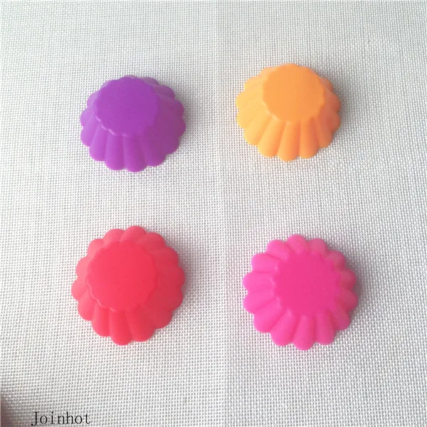 

4pcs Flower Cupcake Mold Silicone Cake Mould Rainbow colors High Quality