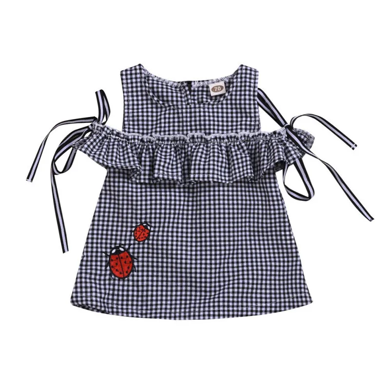Kids Dresses For Girls 0-24M Newborn Toddler Plaid Dress Pageant Party Tutu Outfits Clothes Baby | Мать и ребенок