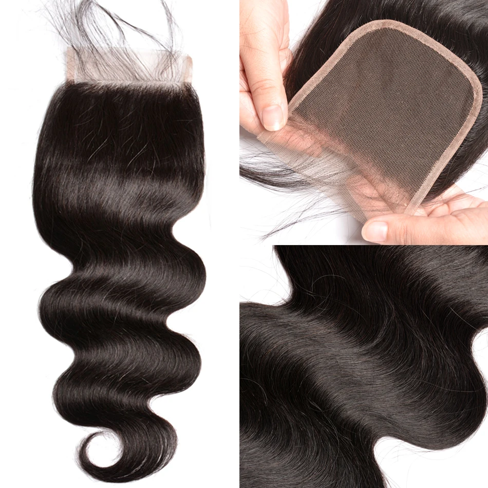 Перуанские пряди волос с закрытием объемные волнистые пряди с закрытием 3 пряди с закрытием iwish Remy человеческие волосы