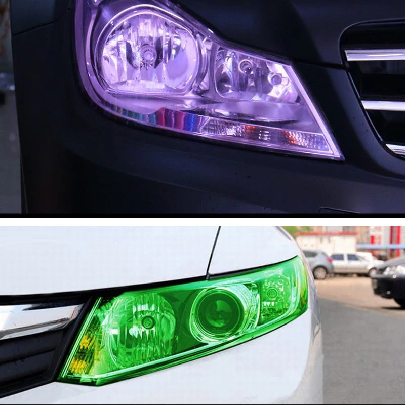 30cm*100cm Shiny Chameleon Carbon Film for Headlights Taillights Transparent Lights Turned Change Color Car Sticker Decorat | Автомобили и