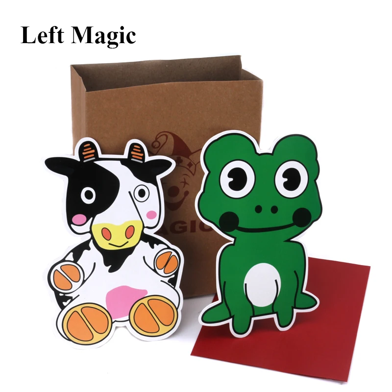 

"1 Set Children Educational Cow And Frog Magic Tricks Cows Small Cute Frog Cartoon Animals Stage Interactive Magical Props