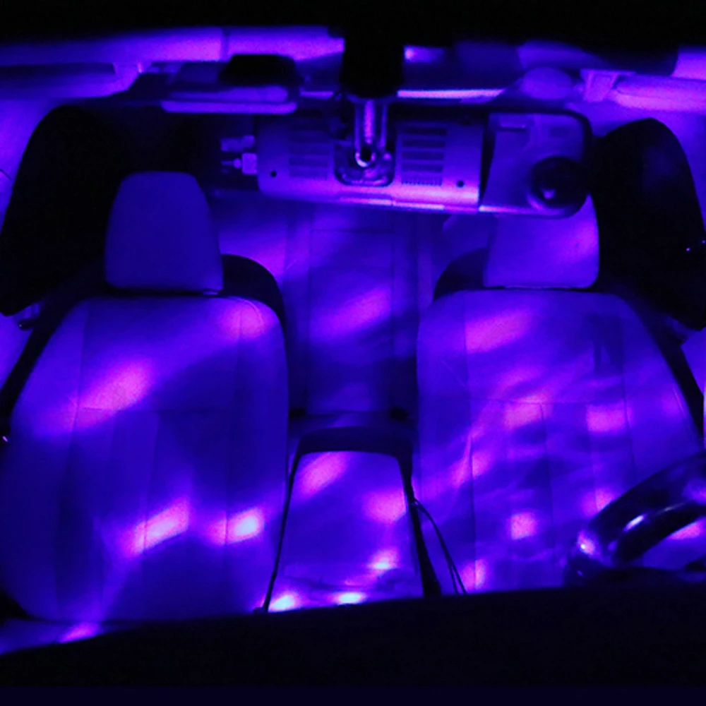 Автомобильная светодиодная автомобильная лампа USB окружающий светильник DJ RGB Мини Красочный музыкальный звуковой светильник USB-C интерфейс Apple интерфейс для праздников и вечеринок караоке