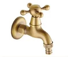 

Antique Brass Finish Laundry Mop pool And Washing Machine Faucet Water Cold Tap Wall Mount Outdoor Garden Bibcock Faucet