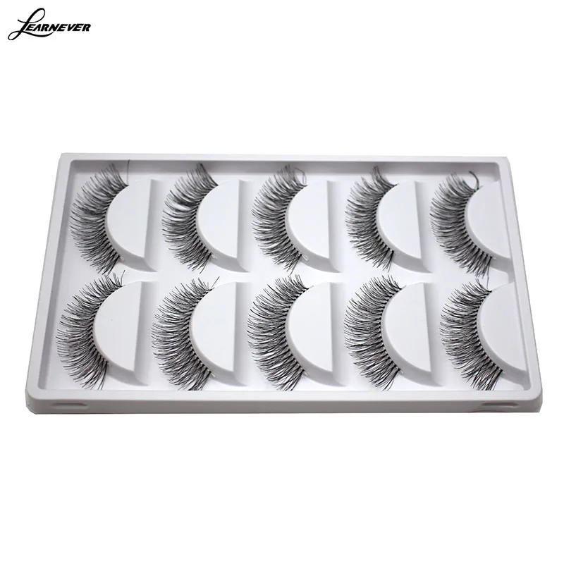Накладные ресницы LEARNEVER для макияжа натуральные густые длинные объемные набор 5
