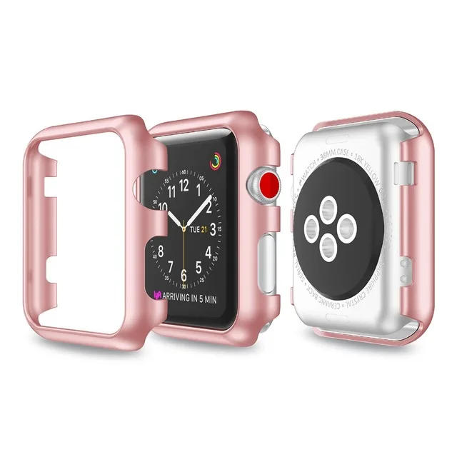 Алюминий сплав протектор Защитная рамка чехол Корпус для Apple Watch iWatch серии 2/3 38 мм