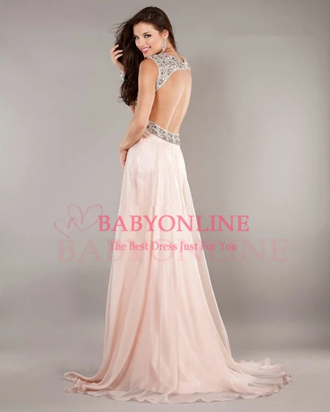 2014 Elegant V Neck Crystal Beaded Open Back Bridal Wedding Dresses Weddings &amp Events Gowns Vestidos De Noiva BO3563 | Свадьбы и