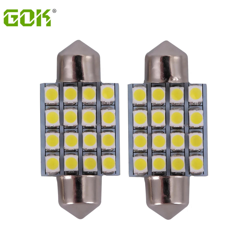 10 шт. авто led гирлянда 16smd 1210 3528 c5w 36 мм 39 42 31 Led Купол свет салона автомобиля лампочки крыши лампы|interior light|interior