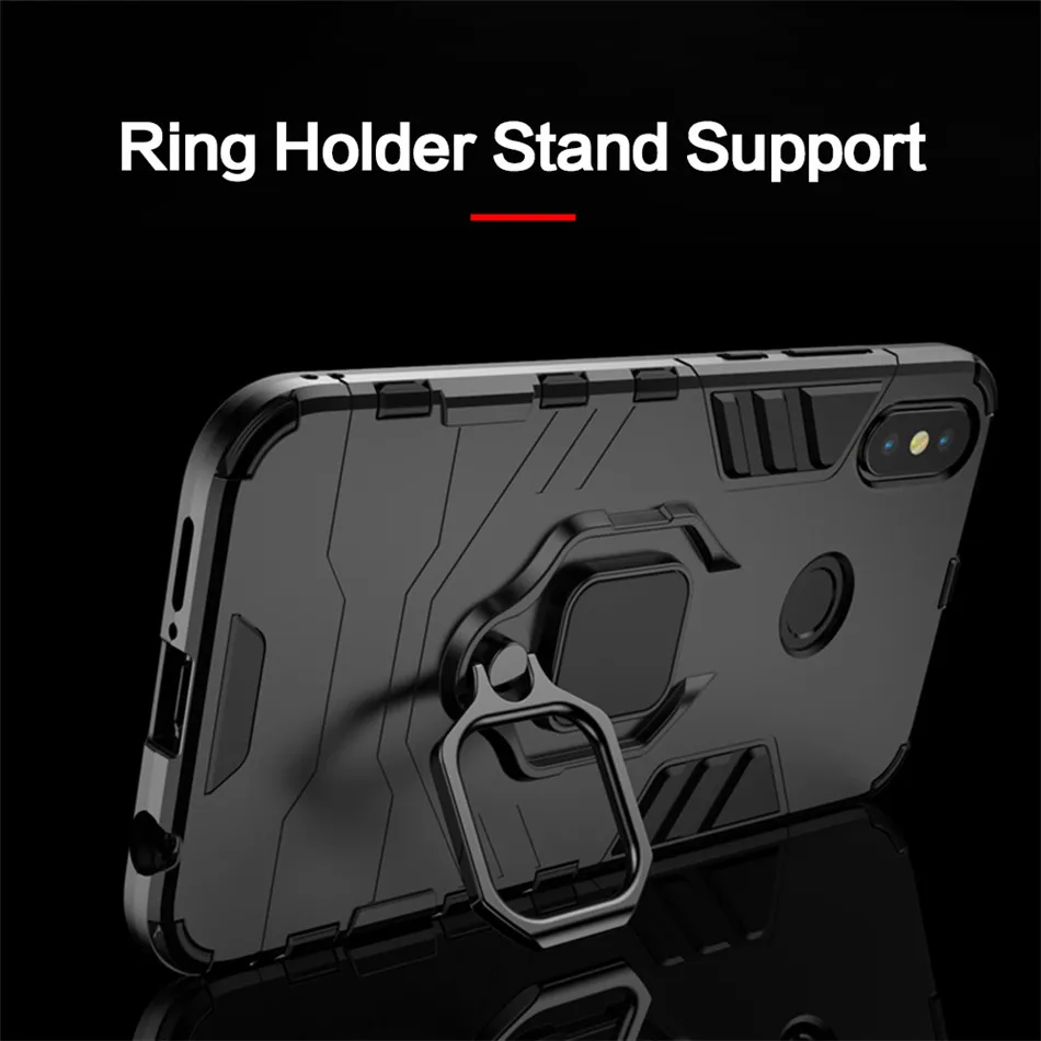 Luxury Finger Ring Bracket Holder Car Cases For Xiaomi Mi A2 Lite A1 6X 5X Phone Case Magnetic Armor Shockproof Back Cover | Мобильные