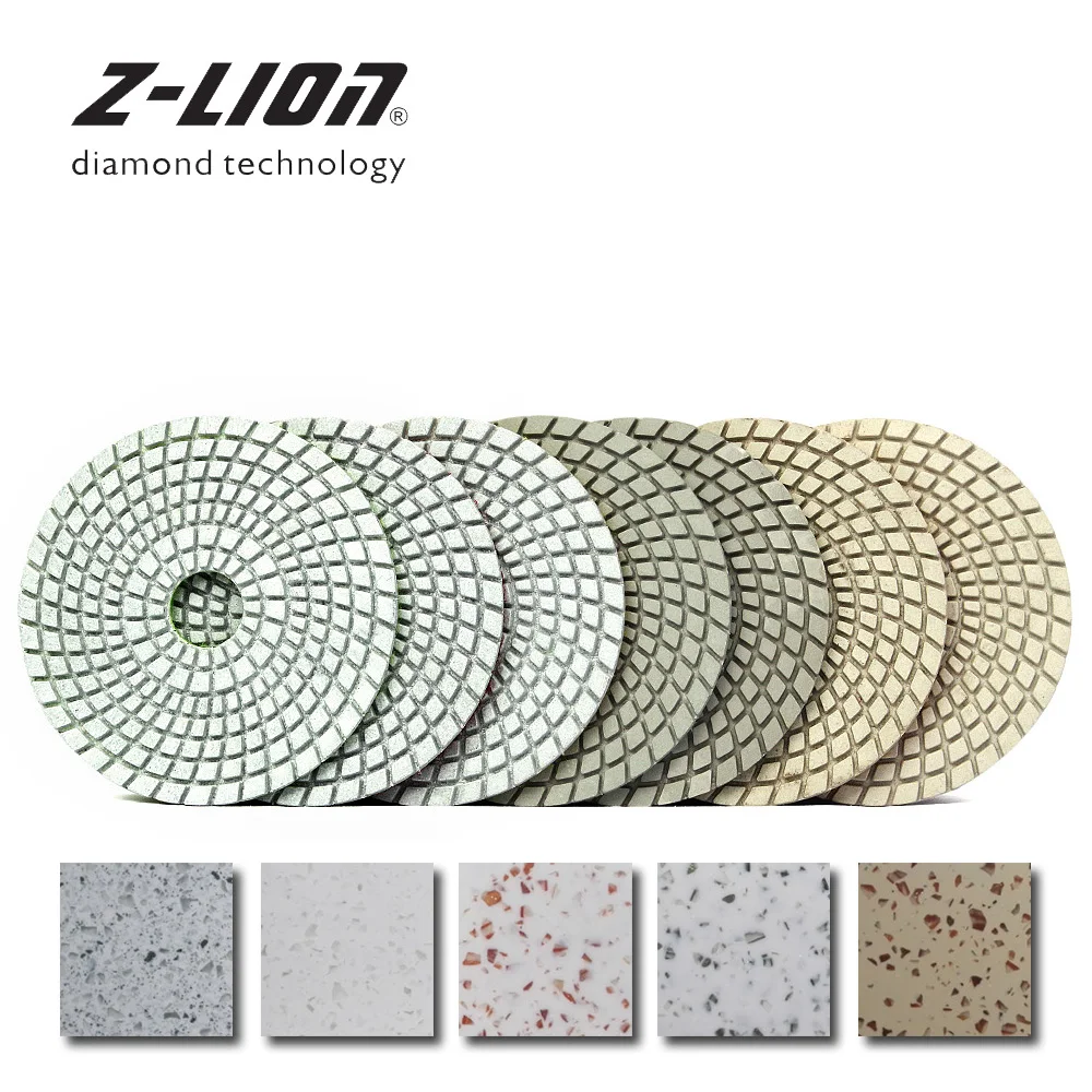 Z LION 4 &quot7 штук Алмаз Полировальником для искусственного Кварцевый камень
