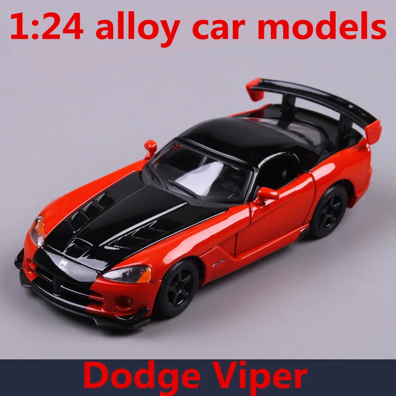 Модели легкосплавных автомобилей 1:24 высокая имитация Dodge Viper SRT металлические