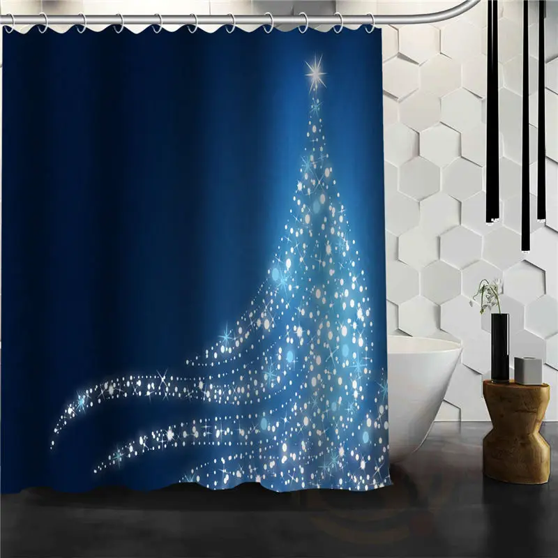 

Beautiful Christmas Tree Bathroom 100% Polyester Shower Curtain