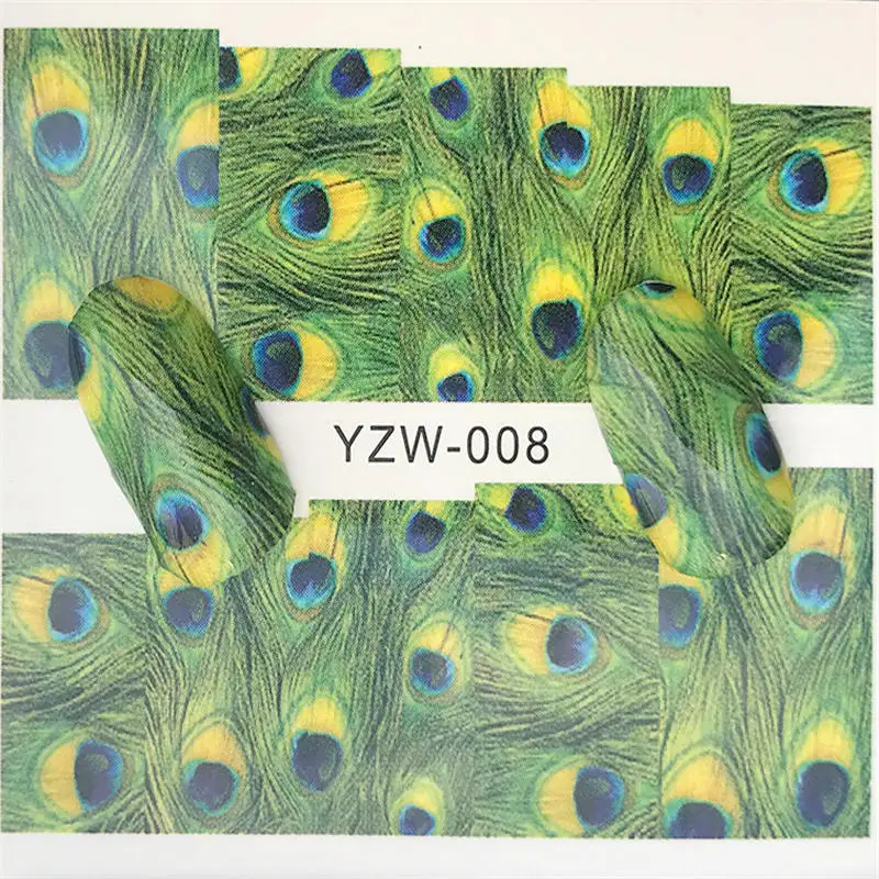 YZW-008 FWC 32 дизайна смешанный Сова Дизайн ногтей переводная Наклейка для нейл-арта тату слайдер этикетка - Цвет: YZW-008