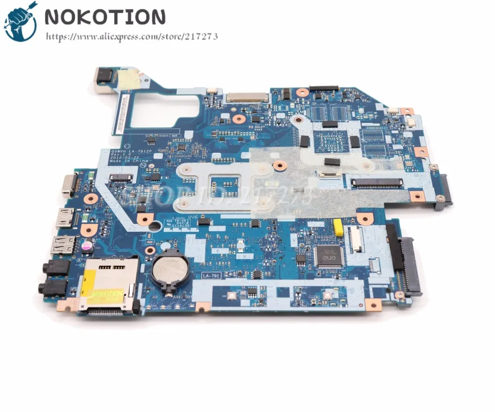 NOKOTION для шлюза NE56R V3-571G E1-571G NV56R Материнская плата ноутбука Q5WTC Q5WV1 LA-7912P DDR3 HM70 Процессор