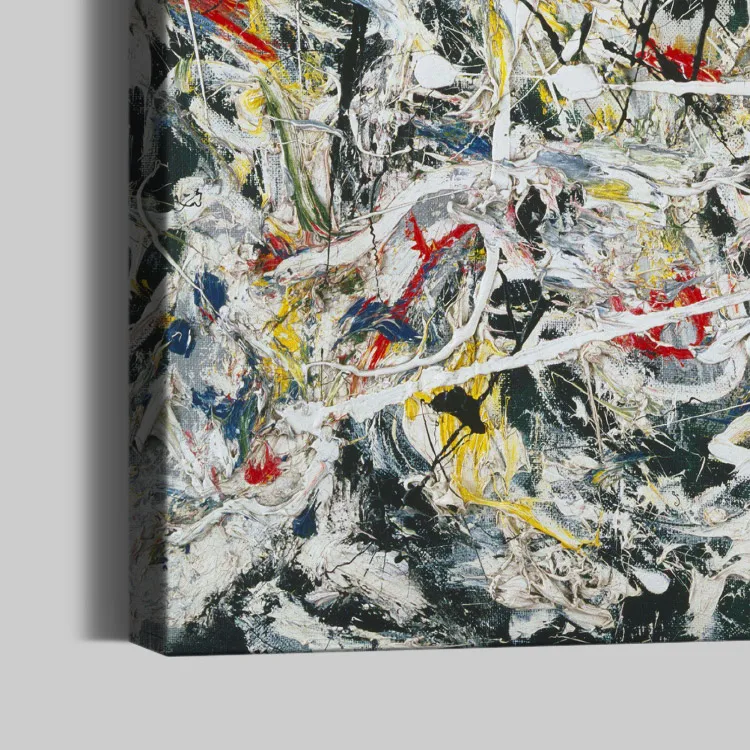 Американский художник Pollock современный цвет искусство абстрактная офисная компания бескаркасные гигантские Большие размеры декоративная живопись маслом на холсте