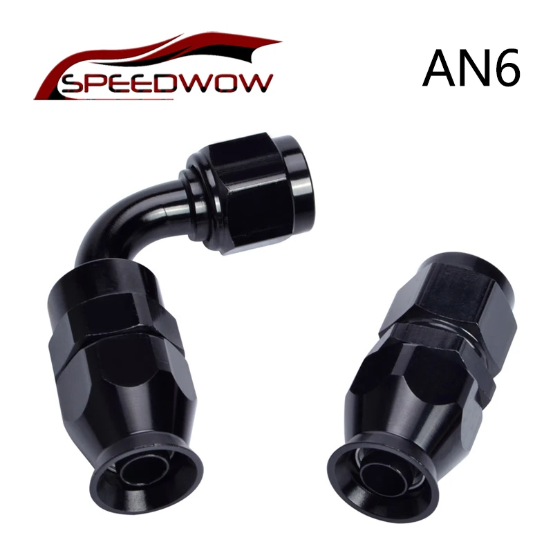 SPEEDWOW поворотный AN6 прямой/90 градусов PTFE конец шланга многоразового использования