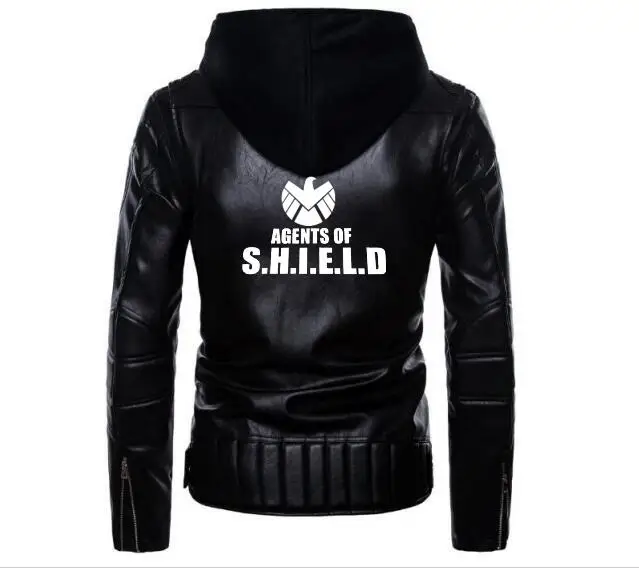 Модные мужские Агенты s. h. i. e. l. d кожаная куртка с капюшоном панк Южная змея