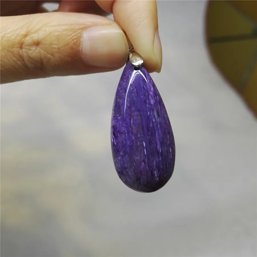 Фиолетовый Чароит Натуральный камень кулон для Jewery решений Цепочки и ожерелья