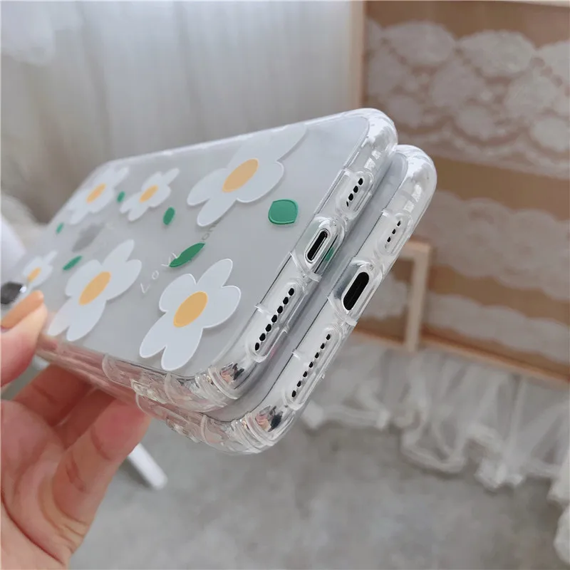 Милый милый маленький цветок Мягкий ТПУ чехол для телефона iPhone 7 8 Plus XR X XS MAX 6 6s