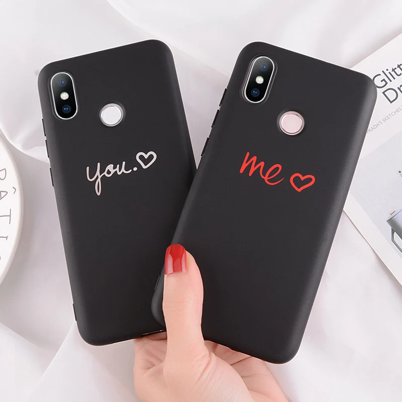 Moskado Case For Redmi Note 5 Xiaomi Max 2 2S 5S 6X 8 8SE 4A 4X 6 5A Plus Cute Love Heart Couple Soft TPU Phone Fundas |