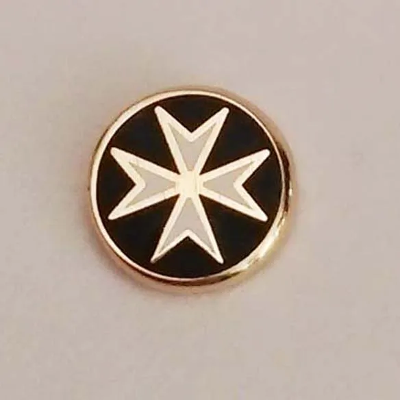 100pcs Wholesale Cute 7mmX7mm Masonic Freemasonary Free Masons Maltese Cross Lapel Pin Badge