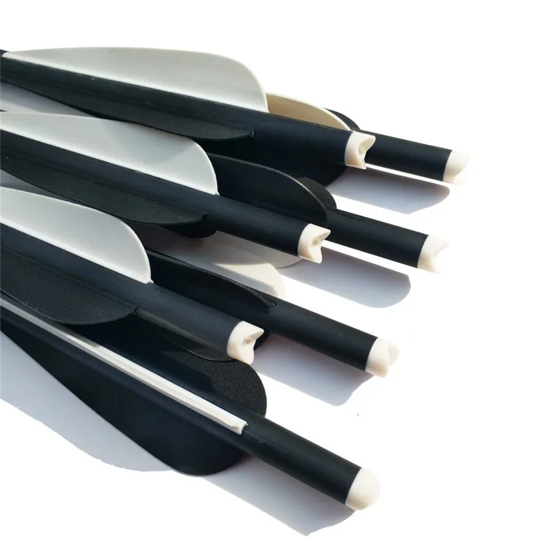 24pcs 22inch Archery Crossbow Arrow Bolts Carbon Replaceable Broadhead Rubber Vanes OD8.8mm Shooting Accessories | Спорт и