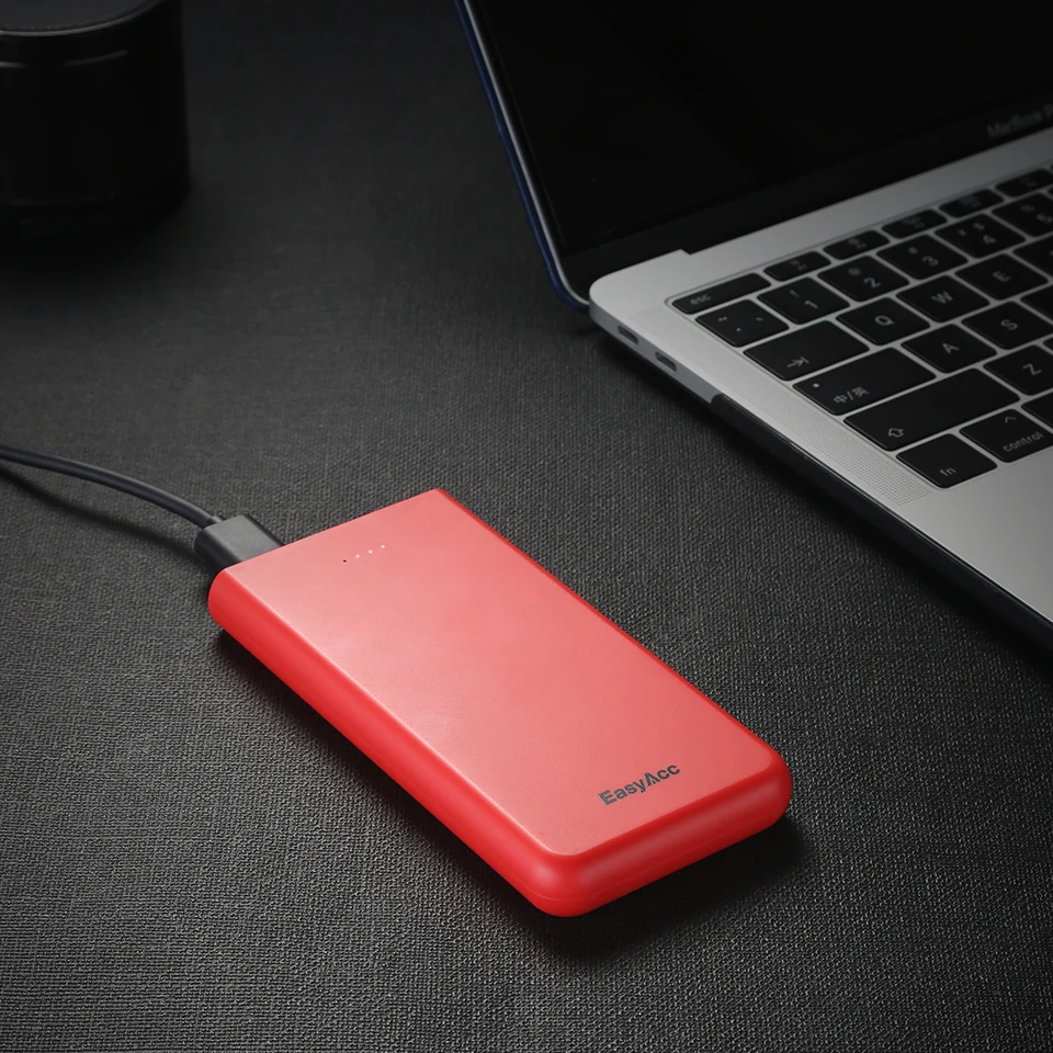 Easyacc 5 V/2A 10000 мА/ч, Мощность внешний аккумулятор ультра тонкий Мощность Bank Micro USB Портативный Bateria внешний Портативный Зарядное устройство для Xiaomi бесплатный подарок