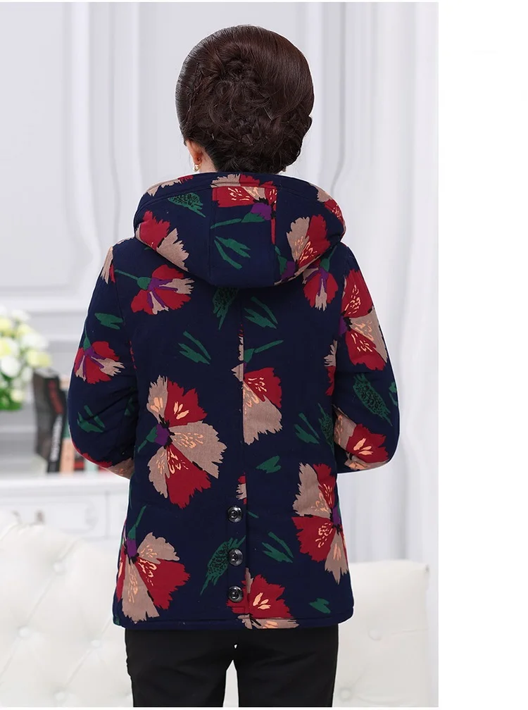 Large size Winter jacket Middle-aged women's clothing NEW Add wool Warm cotton-padded jacket Thickening Women winter coat K2902