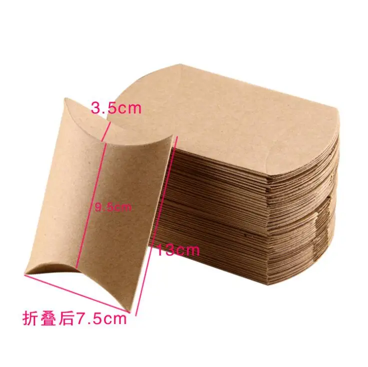 Brown 13x7.5x3.5 cm 6 шт. подарочные коробки для конфет в виде лебедя, оленя и рождественской елки, упаковочные коробки для гостей, подарочные сумки, вечерние подарочные коробки для детей, Подарочная коробка для подушки, Свадебная коробка - Цвет: Brown 13x7.5x3.5 cm