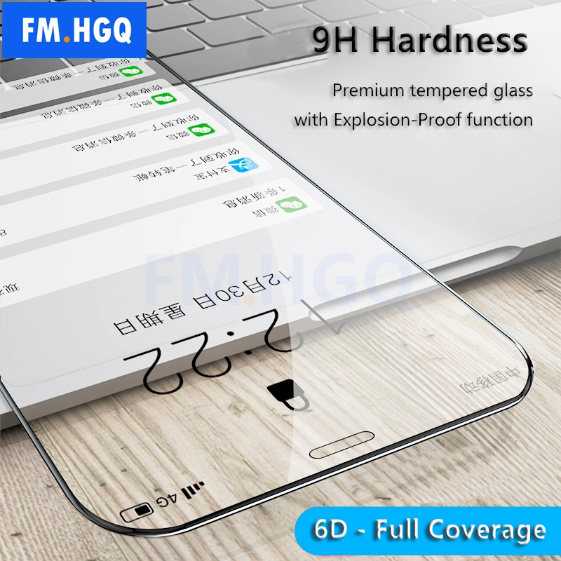 Полностью закаленное стекло FM.HGQ 6D для iPhone X XS MAX XR защита экрана 9H анти Blu-ray |