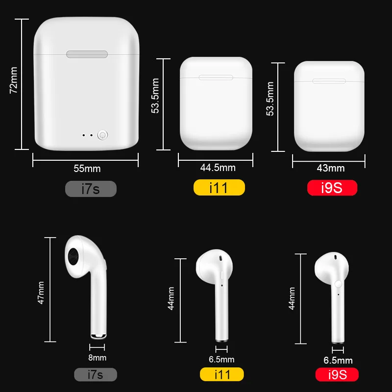 Беспроводные Bluetooth наушники i11 спортивные стереонаушники TWS 5 0 вкладыши гарнитура