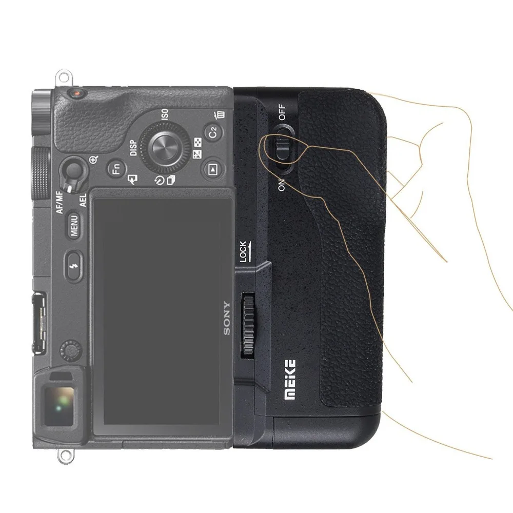 Ручка Meike для камеры Sony A6400 A6000 A6100 A6300 вертикальная многофункциональная с