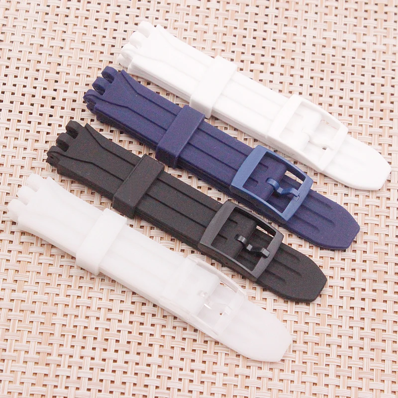 Часы аксессуары для Swatch органический силиконовый ремешок 18 мм для Swatch SUIK400 SUIB400 мужской и женский ремешок для часов