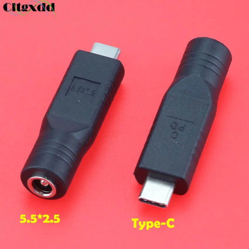 1 шт. USB 3,1 Тип C USB-C гнездовой к DC 4,0*1,7 мм/3,0*1,0/7,4*0,6 5,5*2,5 Мужской разъем адаптера питания 5,5x2,1 type-C - Цвет: 5.5mm x 2.5mm